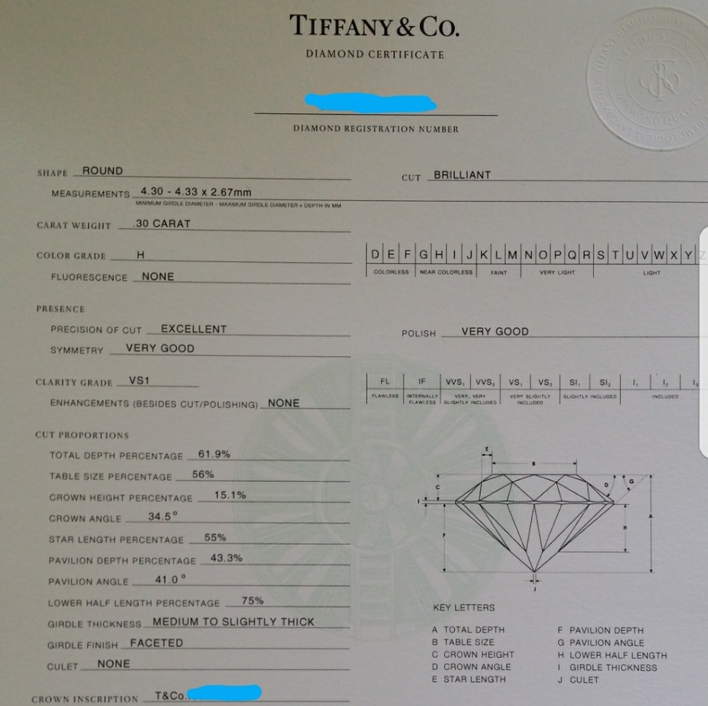 Tiffany Co Platnium Wedding & Engagement Ring Set - Picture 5 of 6